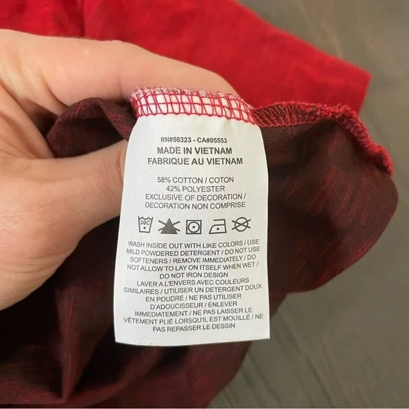 Nike Womens OSU Ohio State Buckeyes Crop Top Shirt Size XXL Red 2X Dri-Fit - Picture 9 of 10